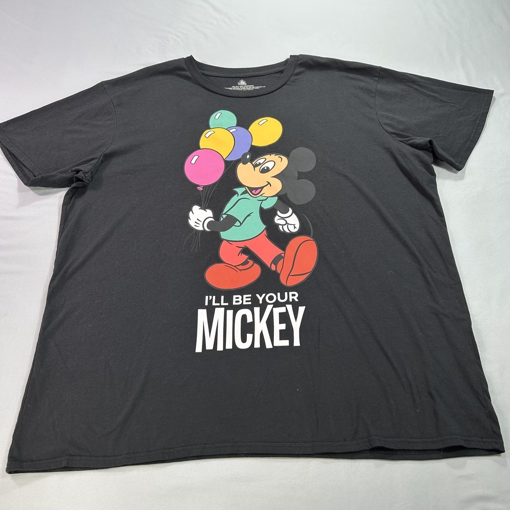 Disney Mickey‎ Mouse Shirt Mens 3XL Graphic Tee I'll Be Your Mickey Balloons